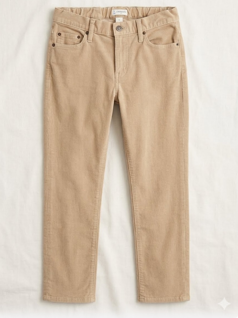 Crewcuts Kids Cotton Corduroy Jeans in Light Tan